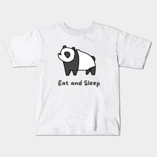 Lazy Panda Eat and Sleep Kids T-Shirt